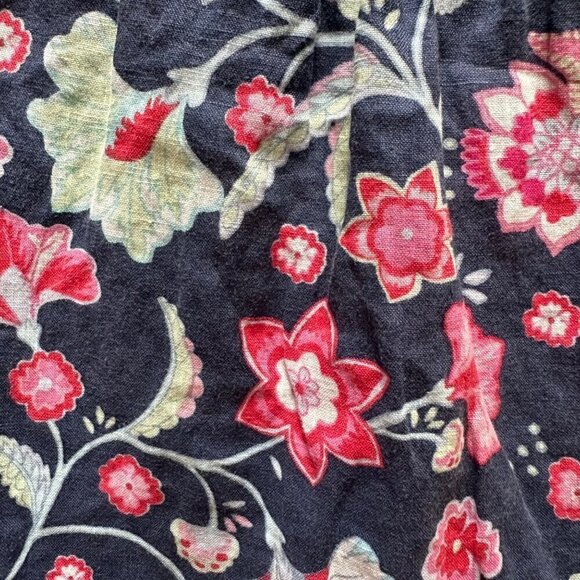 Talbots Summer Top Split Neck 100% Linen Floral Print Sleeveless Womens Size SP - Picture 7 of 7